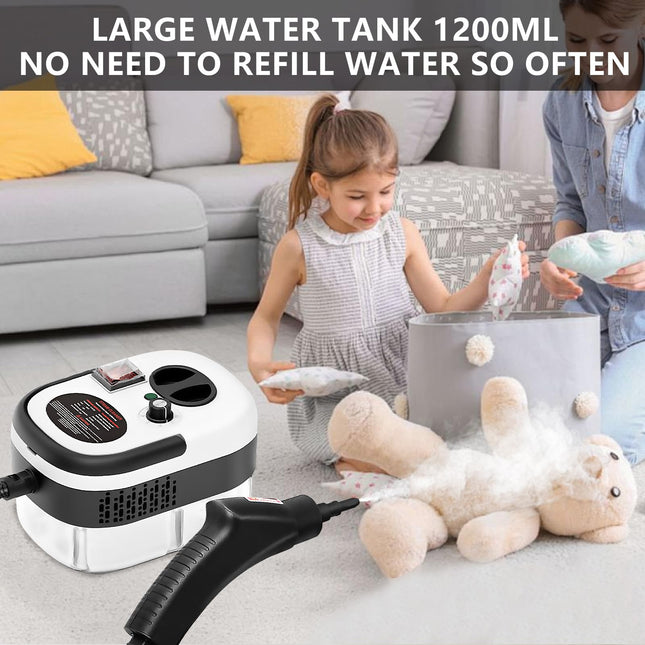 Peekaboo Studio 2500W Handheld Steam Cleaner, 1.2L Tank, 12 Attachment