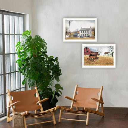 Billy Jacobs 2-Piece Framed Wall Art Set - Vintage Truck & Washday Dec