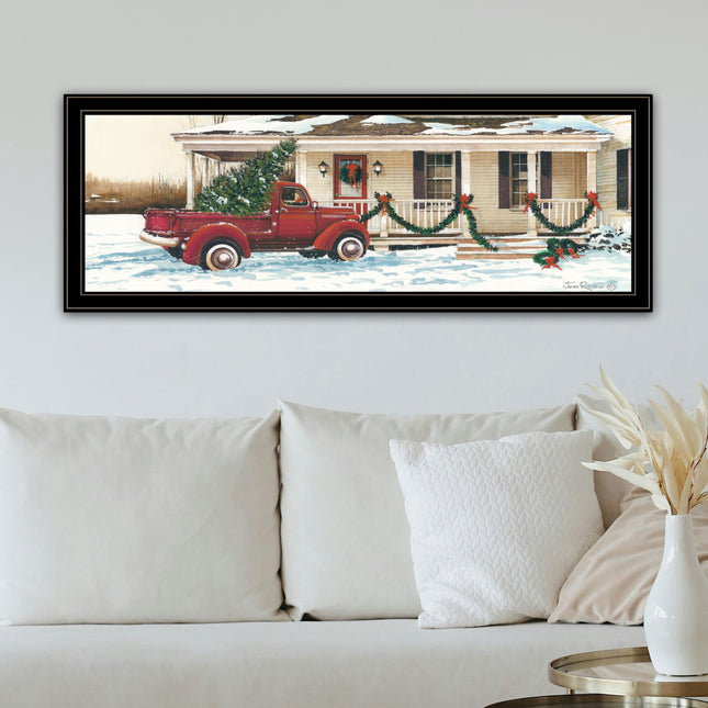John Rossini Christmas Wall Art - Black Framed, Multicolor Design