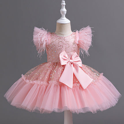 Peekaboo Studio Flower Children's Wedding Dress with Tulle Skirt, Summ