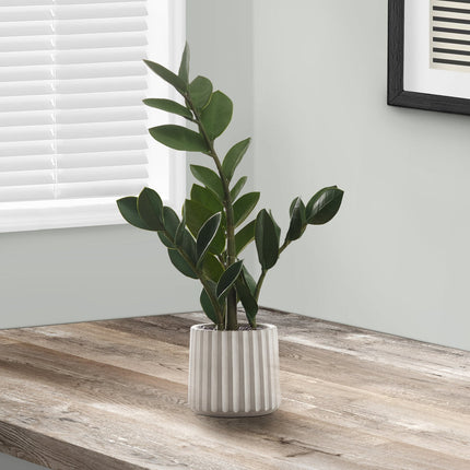 Room & Decor 20" Real Touch Zz Plant in Grey Cement Pot - Indoor Decor