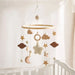 Wooden Musical Baby Rattle Mobile with Crib Bell for Newborns – Infant Hanging Toy Holder for 0-24 Months