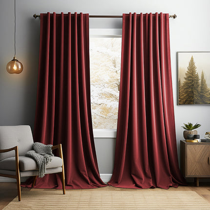 Vintage Velvet Blackout Curtain | Heat-Insulating, Perforated Eyelet, 8 Colours
