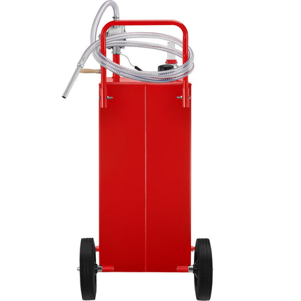 35 Gallon Fuel Caddy with Manual Pump & Wheels - Red