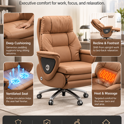 Ergonomic Gaming & Office Chair with Massage and Reclining