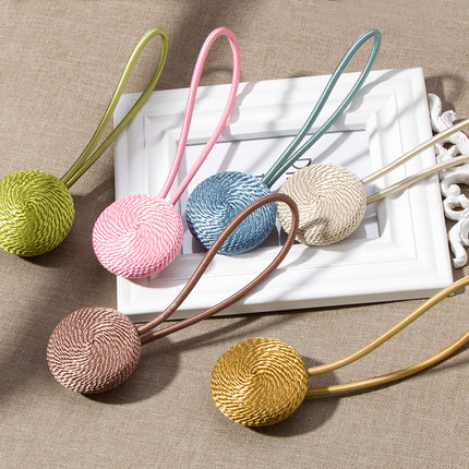 Magnetic Curtain Tiebacks with Snap Closure – 6 Colours
