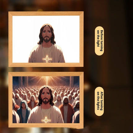 Peekaboo Studio Jesus LED Night Light & Photo Frame - Unique Home Deco