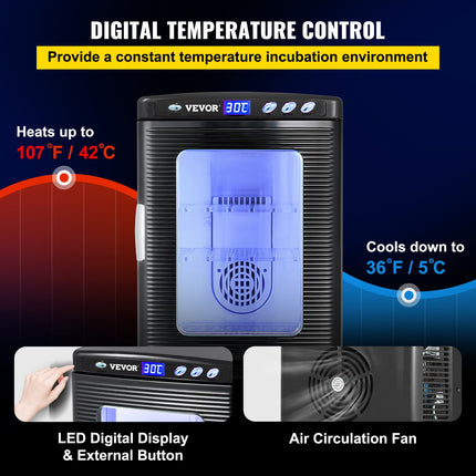 Peekaboo Studio 25L Digital Reptile Incubator - Cooling & Heating 5-42