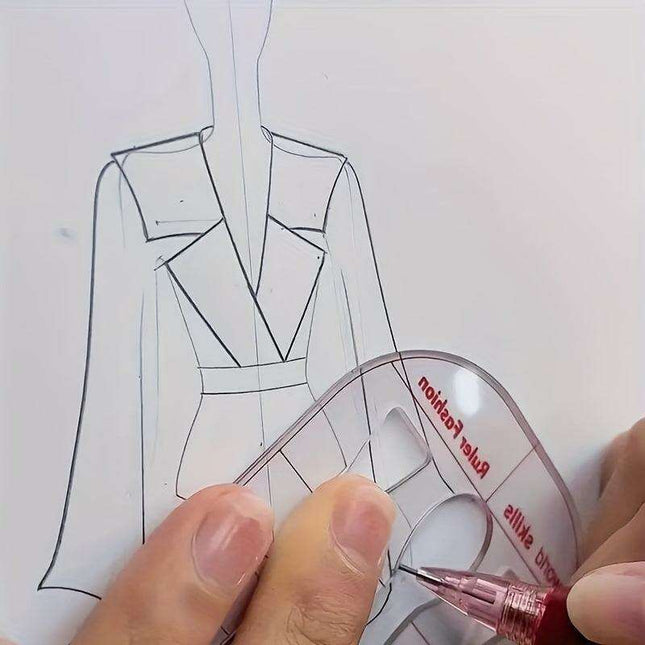 Fashion Sketching Acrylic Ruler and Design Template for Tailoring Excellence