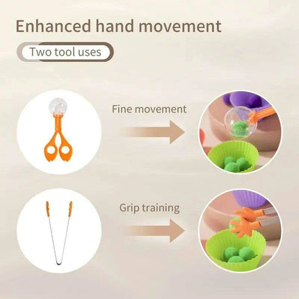 Rainbow Woodland Montessori Educational Toy - Wood & Wool Learning Board