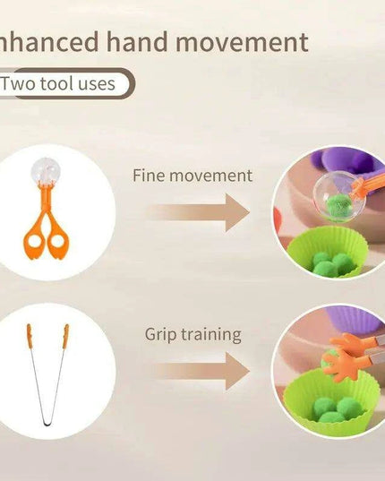 Rainbow Woodland Montessori Educational Toy - Wood & Wool Learning Board