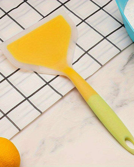 Chic Dual-Tone Silicone Turner - Non-Stick Kitchen Essential for Effortless Cooking and Baking