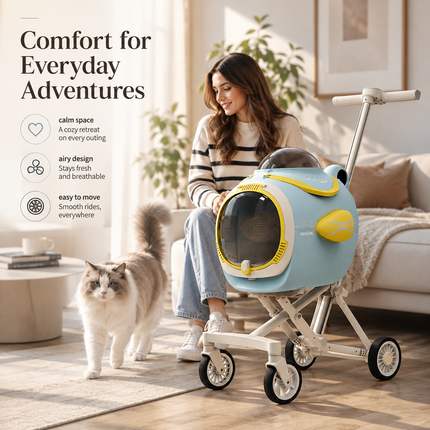 Portable Pet Travel Stroller — Aluminum Frame, Ventilation & Temperature Display Standard Strollers portable-pet-travel-stroller-ventilation-system-temp-display-aluminum-frame-cat-dog-carrier-360-wheels-for-travel-pet-products Pet Supplies > Pet Travel & Outdoors > Pet Strollers & Carriages