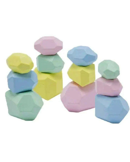 Colorful Wooden Building Blocks Kit for Creative Learning and Logical Development