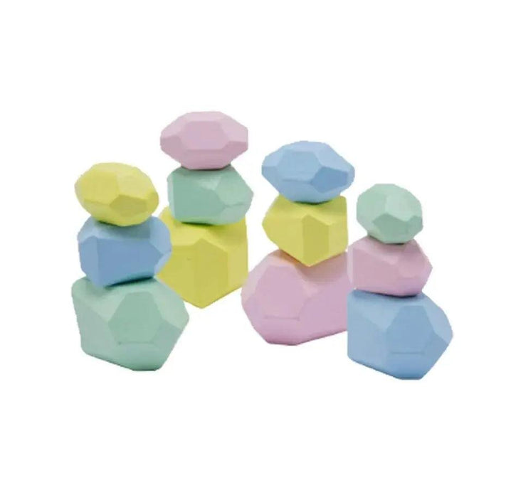 Colorful Wooden Building Blocks Kit for Creative Learning and Logical Development