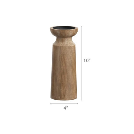 Solid Wood Retro Candlestick Table Decor Candle Holder