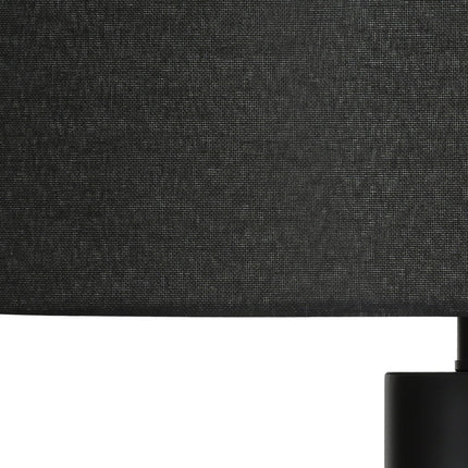 Room & Decor 28"H Contemporary Black Metal Table Lamp with Black Shade