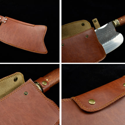 Raptor Bone Cutter — Rosewood Handle, Brass Fittings, 37 cm Blade