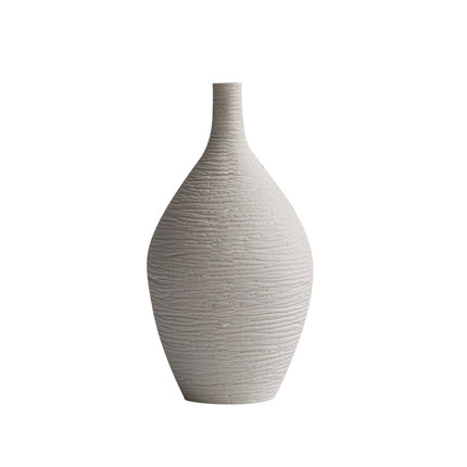 Damon Jumping Knife Craft Ceramic Vase Small Japanese Style Gray Off White