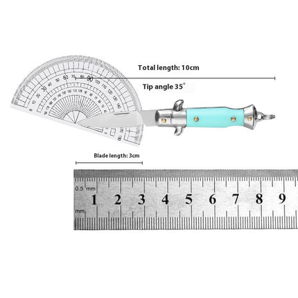 Compact Folding Knife with 440 Stainless Steel Blade and ABS Handle Keychain