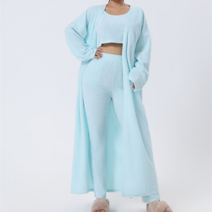 Cozy Pajama Set, 3 Piece Lounge Set, Cute Loungewear, Warm Suit Sets,