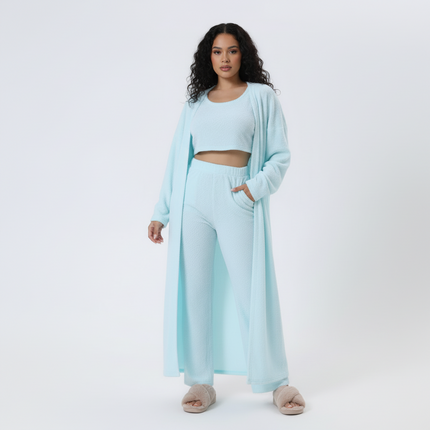 Cozy Pajama Set, 3 Piece Lounge Set, Cute Loungewear, Warm Suit Sets,