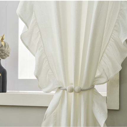 Pleated Ruffle Semi-Blackout Curtain – Cotton, 3 Colours, 7 Lengths