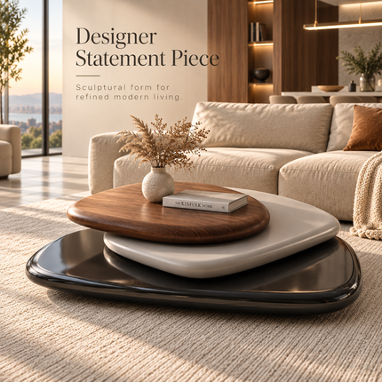 Rotating Coffee Table - Italian Minimalist Floating Design