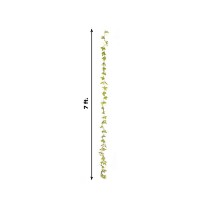AliKopy 7ft 20 LED White Silk Rose Garland Lights, Battery Operated