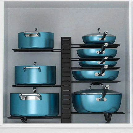 8-Tier Customizable Kitchen Cookware Organizer for Maximum Efficiency and Longevity - Très Elite