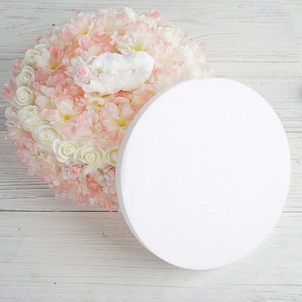 AliKopy 12 Pack 8" White Styrofoam Discs - Lightweight, Easy to Cut