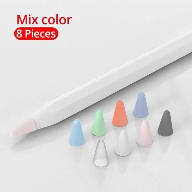 8-Piece Premium Silicone Stylus Set for Apple Pencil and Tablets