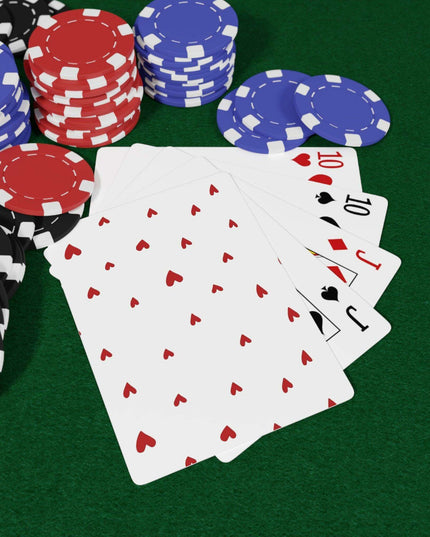 Love-Filled Heart Playing Cards for Enchanting Valentine's Game Nights