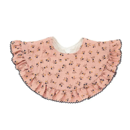 Adorable Floral Lace Baby Bib - Soft Cotton Burp Cloth