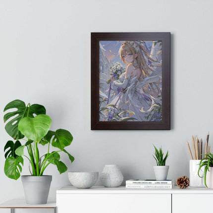 Chic Eco-Friendly Anime Girl Vertical Art Print for Sustainable Home Decor
