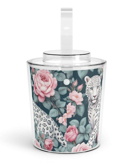 Customizable Lucite Ice Bucket Set with Tongs - 3 Quart Capacity