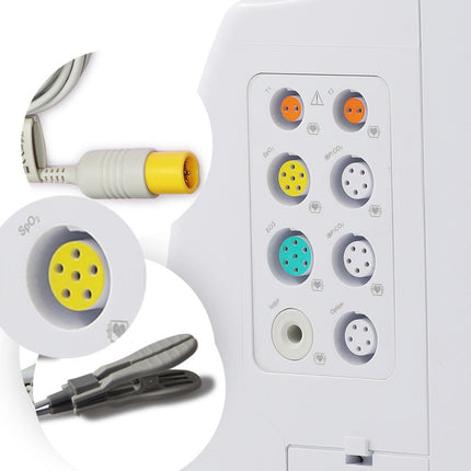 CONTEC SpO2 Probe With Extension For CMS8000VET CMS6000VET 6Pin5Pin Tongue Clamp
