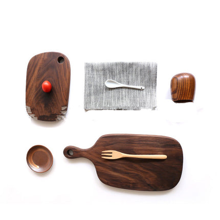 Hand Polished Black Walnut Chopping Board Set In Various Sizes
