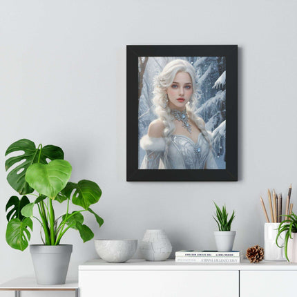 Winter Wonderland Puppy Framed Gaming Art - Sustainable Decor for Your Home