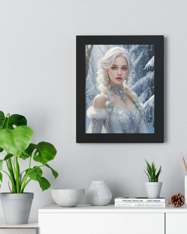 Winter Wonderland Puppy Framed Gaming Art - Sustainable Decor for Your Home