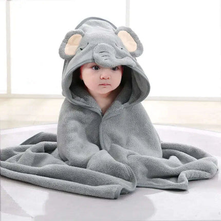 80x80 Cozy Cotton Fleece Newborn Wrap Blanket for Infants 0-12 Months - All-Season Absorbent Bath Towel in White, Pink, Blue, Gray - Très Elite