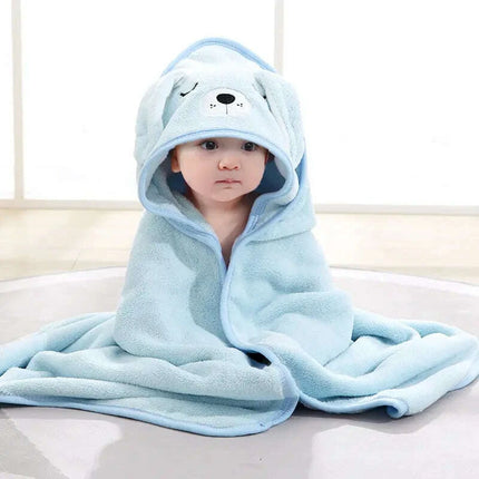 80x80 Cozy Cotton Fleece Newborn Wrap Blanket for Infants 0-12 Months - All-Season Absorbent Bath Towel in White, Pink, Blue, Gray - Très Elite