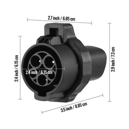VEVOR J1772 to Tesla Charger Adapter - High Compatibility & Durable De