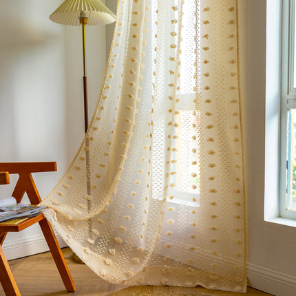 Bohemian Tufted Floral Curtain | 5 Colours, 12 Widths, 132cm Drop