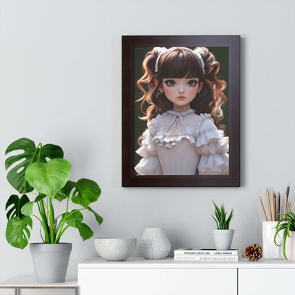 Eco-Friendly 3D Girl Wall Art with Sustainable Frame: Modern Green Home Decor