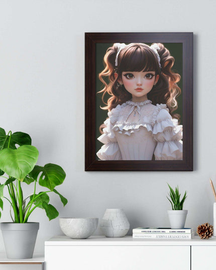 Eco-Friendly 3D Girl Wall Art with Sustainable Frame: Modern Green Home Decor