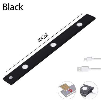 USB LED Night Light With Motion Sensor Ultra Thin Wireless Cabinet Wardrobe