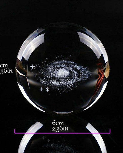 Galactic Elegance: Handcrafted K9 Crystal Celestial Sphere