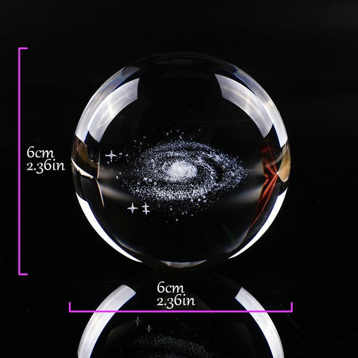 Celestial Galaxy Miniatures Sphere crafted from K9 Crystal