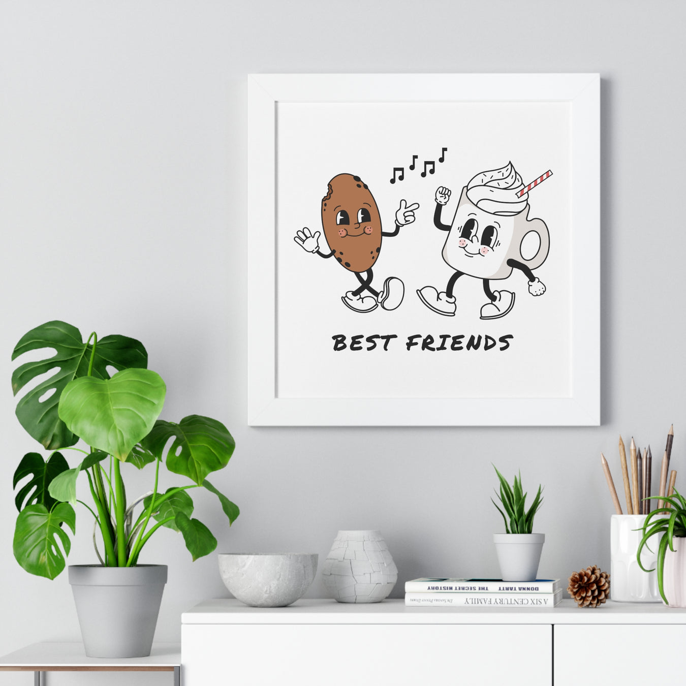 Best Friends Modern Contemporary Framed Poster